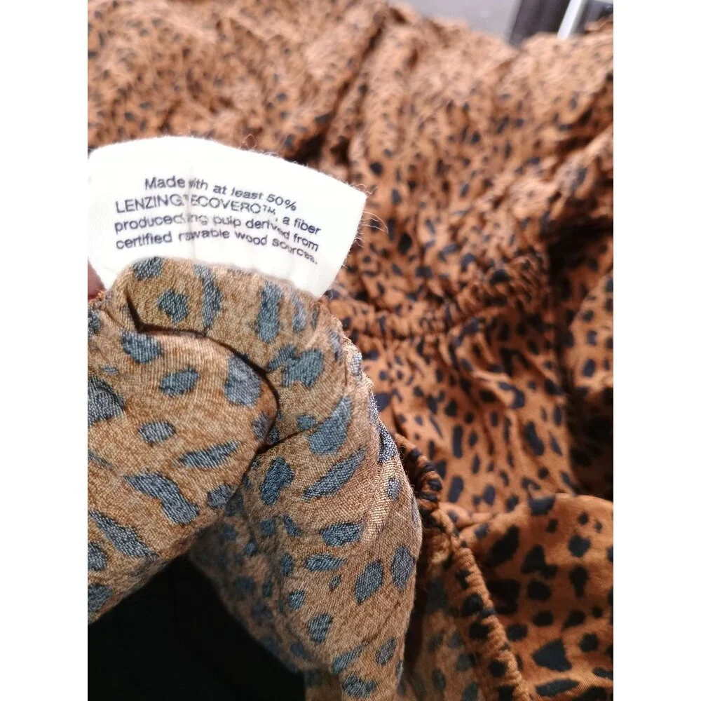 Gap Teen Animal Print‎ Long-Sleeve Dress Size 10 - EcoVero Fabric